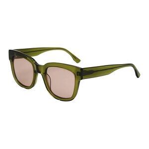 Nordgreen Gotland Olive Green Sunglasses with Pink Lenses